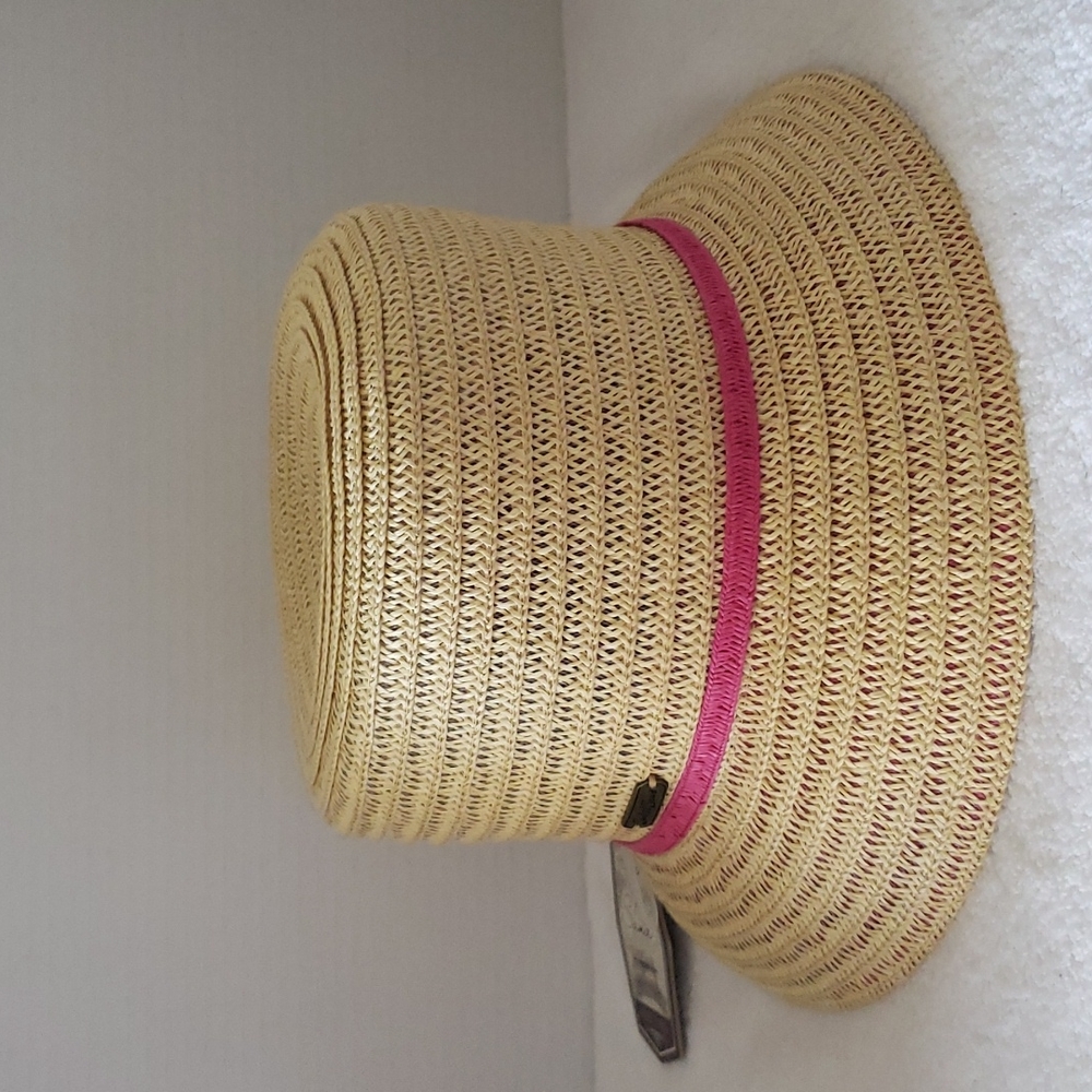 Sun & Sands | NWT Women's Bucket Hat with Pink Trim